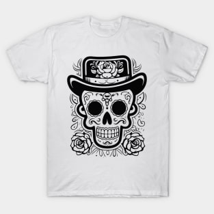 Roses of Remembrance: A Dia de Muertos Tribute T-Shirt